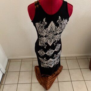 Vocal Fleur Di Li Stretch Jersey Maxi Dress